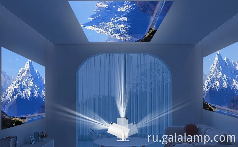 4K 1080p Поддержка Portable Wi -Fi6 Bluetooth 5.0 Android 12 Projector